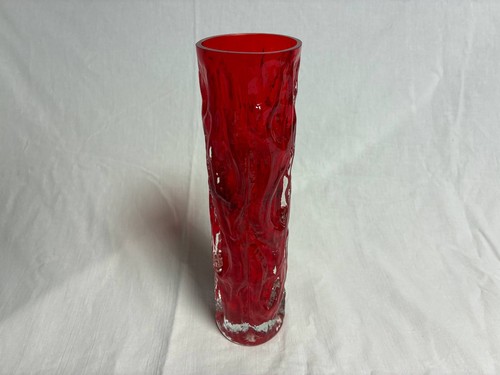 Rote vintage glasvase - glasvase, –