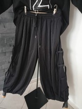 Hose Trousers Lagenlook schwarz lässig weites Bein  NEU L XL 40 42 44 46