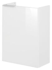Fackelmann SBC KARA Waschbeckenunterschrank 45 cm Weiß Hochglanz Anschlag rechts