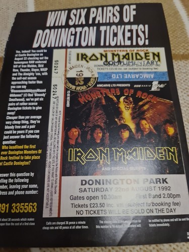 Vintage donington iron - donington, maiden