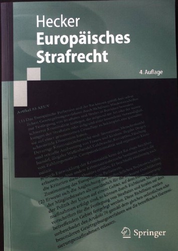 Europäisches strafrecht - europäisches,
