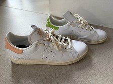 Coole Sneakers Schuhe ADIDAS Stan Smith Kermit & Miss Piggy Weiß Gr. 44 Top Samm