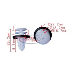 10 x Befestigungs-Clip