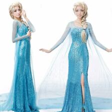 Eiskönigin Elsa Kostüm Kleid Damen Fasching Karneval Prinzessin S M L XL XXL