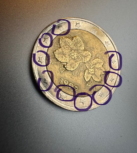 Euro coin fleur - euro,