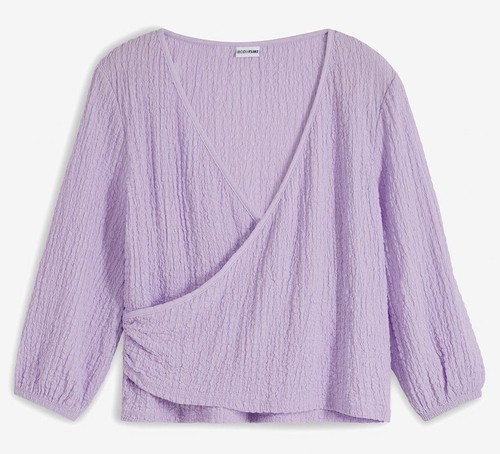 Crinkle shirt mit ballonärmel - crinkle-shirt,