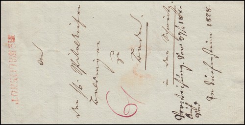 Baden vorphilatelie faltbrief - baden,