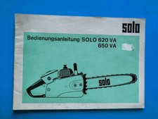 Bedienungsanleitung SOLO 620 VA / 650 VA Motorsäge von 1972  