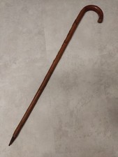 Alter Handgebogener Wanderstock Aus Österreich Mit 4 Stocknägel Und Metallspitze