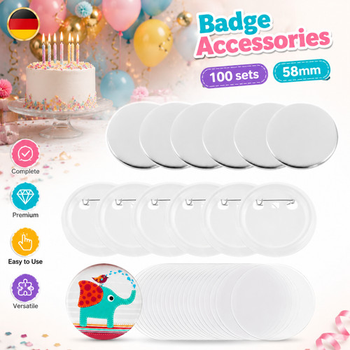 100 stück badge pin button - 100,