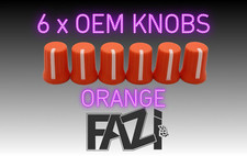 6 x ORANGE OEM KNÖPFE DJ MXER