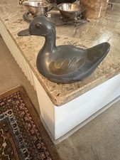 Logo PR SELECTION Deko Enten Schale mit Deckell Blechente mit Messingflügeln