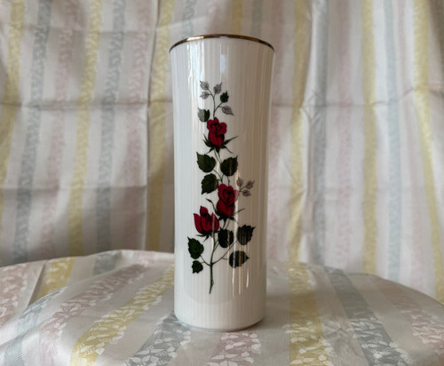 Edle blumenvase rosenmotiv - edle, blumenvase,
