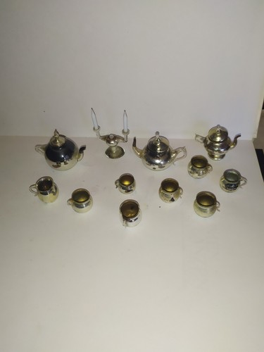 Alte glas teile bauernsilber - glas,
