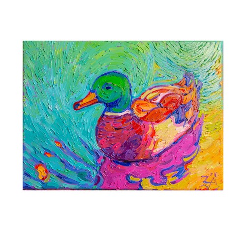 Original ölgemälde ente - original,
