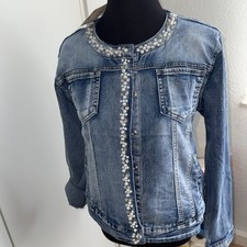 Jeansjacke Jacke  mit Perlen