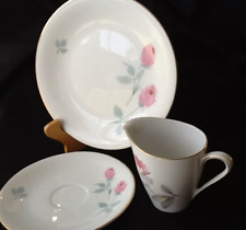 Alka Bavaria Porzellan Hobby Goldrand Rosendekor Dessertteller & Untertasse