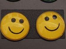 Lustige Gesichter Ohrringe Paar 8,8 MM Ohrstecker Farbe Silber Nr 2