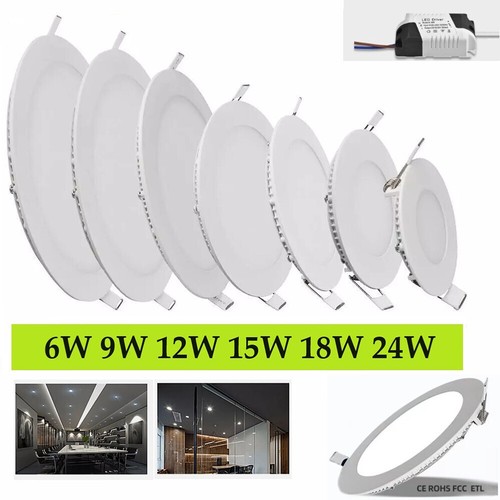Led recessed panel - recessed, round