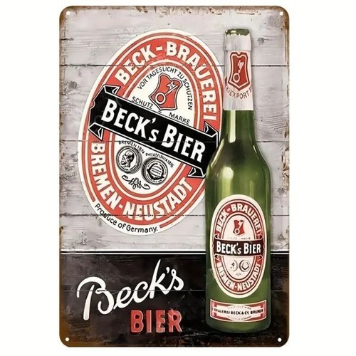 Blechschild becks bier - becks,