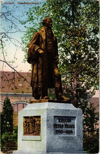 Cpa lorrach hebel denkmal - lorrach,