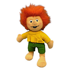 Pumuckl Plüschfigur Stofftier Puppe 23cm Orange Gelb Grün Filz Kleidung 70er