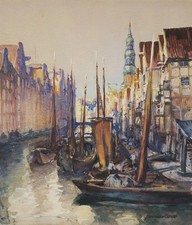 Gerhard GRAF Aquarell Hamburg