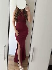 Lipsy Kleid 36 S Meerjungfrau mermaid Schlitz bordeaux rot dunkelrot Pailletten