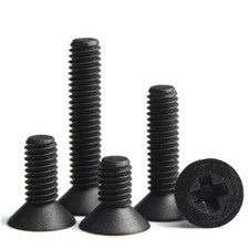 Schwarze nylon kreuzschlitz - nylon,