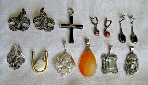 Konvolut silberschmuck - konvolut,