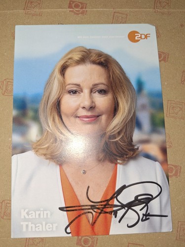 Autogrammkarte karin thaler - autogrammkarte,