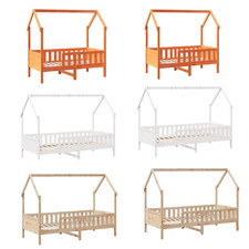 Kinderbett Einzelbett Bettgestell Singlebett Bett Hausbett Massivholz Kiefer