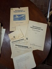 Modellbauplan Benzinmotor Flugmodell HS 100 Schellhase Flugzeug Basteln