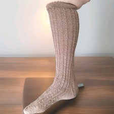 Trachtenstrümpfe Größe 42 Braun Handgestrickt Kniebundstrümpfe dicke Waden