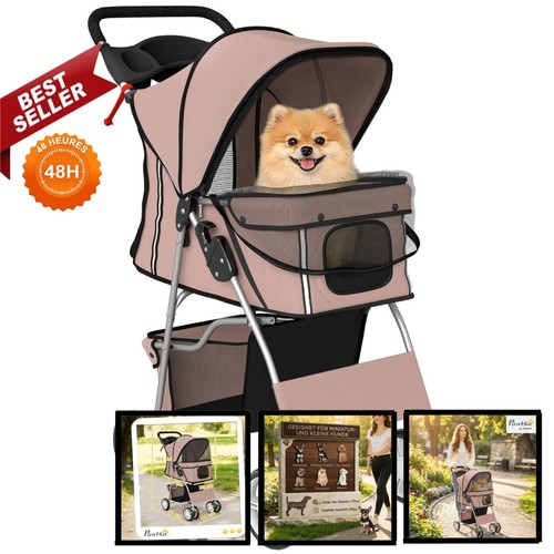 Pawhut hundewagen faltbar für - pawhut,