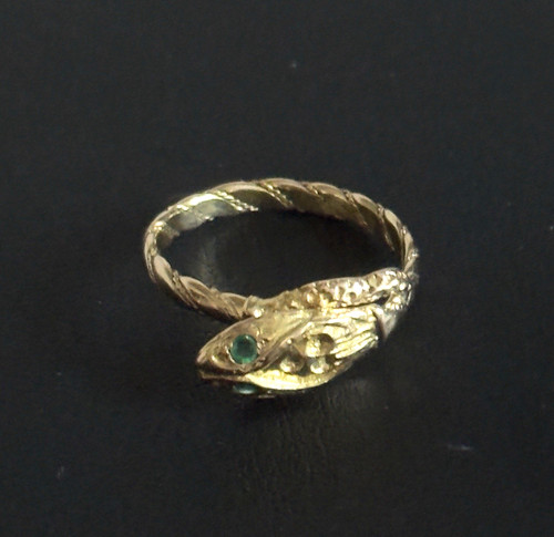 Goldring schlange mit - ",