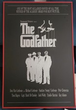 Der Pate Filmposter Gerahmt DIN A1 Schwarz Silber The Godfather Plakat 