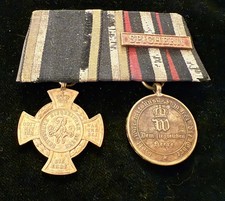 2er Ordensspange Königgrätz-Kreuz 1860 KDM Denkmünze 1870/71 mit Spange Spichern