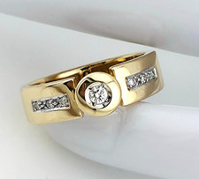 Brillantring Gold 585 * 14 Karat Ring Gelbgold  0,11ct.
