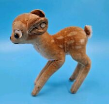 Vintage Steiff Rehkitz Reh BAMBI 12,5 cm Samt / Mohair Hellbraun getupft 60er J