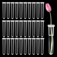 Hochwertige Blumenröhrchen im Set – 30 Stück mit Silikondeckel, 110×18mm