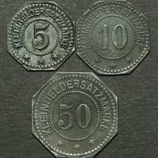 NOTGELD: 5, 10 & 50 Pfennig