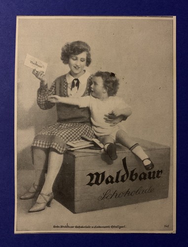 1929 waldbaur schokolade - 1929, waldbaur,
