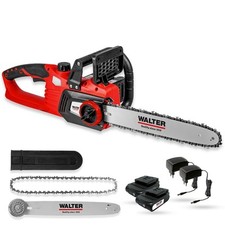 WALTER Akku-Kettensäge Li-Ion 40 V Brushless inkl. 2x Akku 2 Ah, 2x Ladegerät