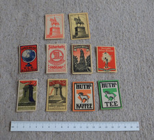 10 alte deutsche Zündholzetiketten, Olbernhau u.a.