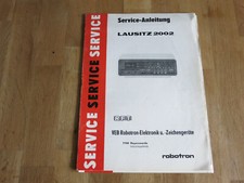 DDR Service-Anleitung + Stromlaufplan Radio LAUSITZ 2002 RFT VEB Robotron - 1981