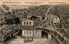 AK GRUSS AUS SCHLESIEN SEIDENBERG LAUBAN BZ LIEGNITZ CAFE GRUNDMÜHLE 1917