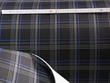 Karo Stoff Bezugsstoff für VW Golf GTI GTE Sitze Clark Karo-Blau (21,36 EUR/m²)