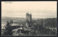 Königsfeld / Baden, Ruine Waldau, Ansichtskarte 1911 