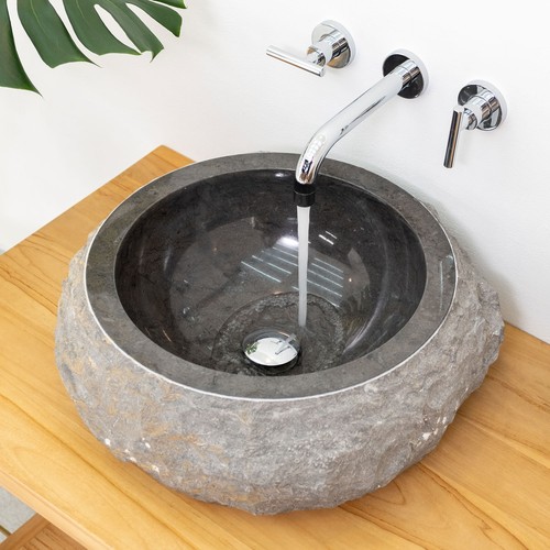 Waschbecken donat naturstein - waschbecken,